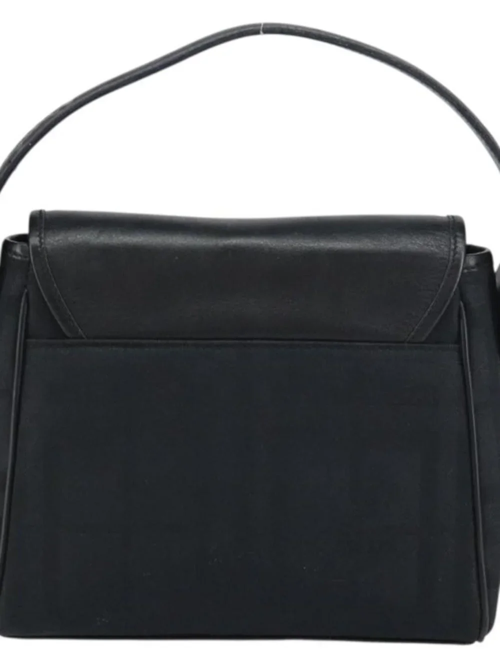 Burberrys Nova Check Hand Bag Leather Canvas Black Gold Auth gh1496 - Picture 3 of 16